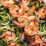 These grilled chili lime shrimp zoodles are an easy, summery, refreshing low-carb dish that's full of flavor!
