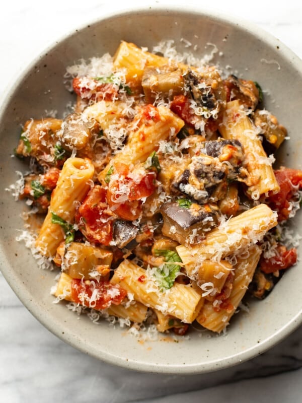 a bowl of pasta alla norma