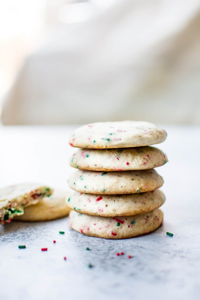 These vegan sugar cookies are super soft, easy, and require no chilling! A delicious dairy-free sugar cookie recipe.