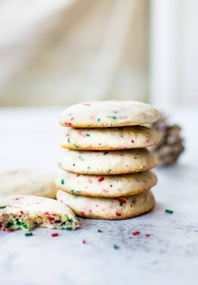 These vegan sugar cookies are super soft, easy, and require no chilling! A delicious dairy-free sugar cookie recipe.