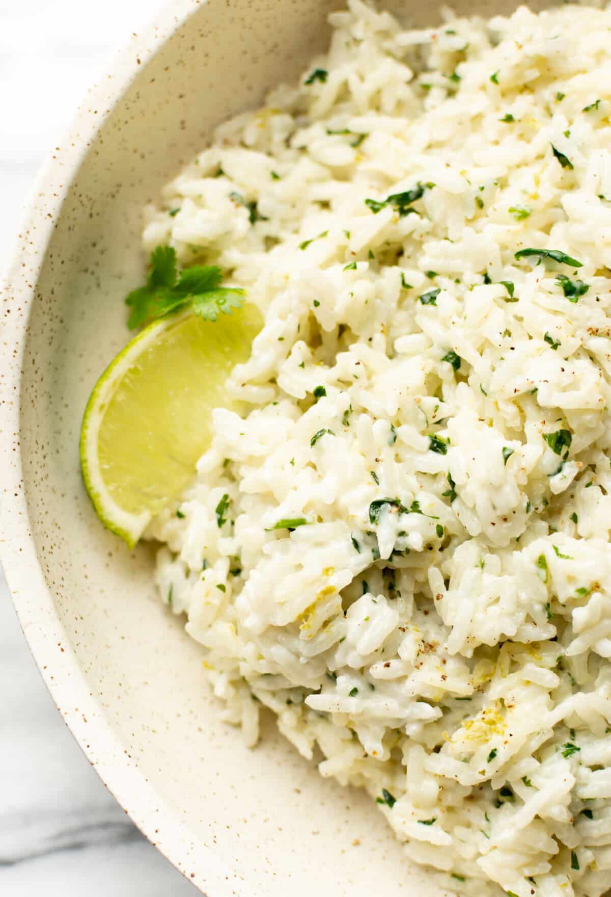 a bowl of coconut lime rice