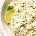 a bowl of coconut lime rice