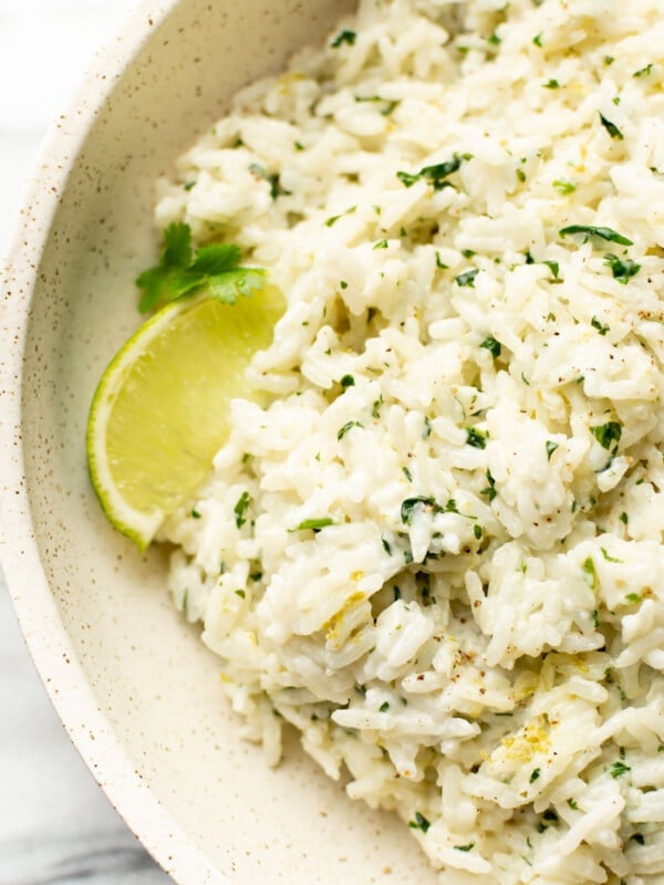 a bowl of coconut lime rice